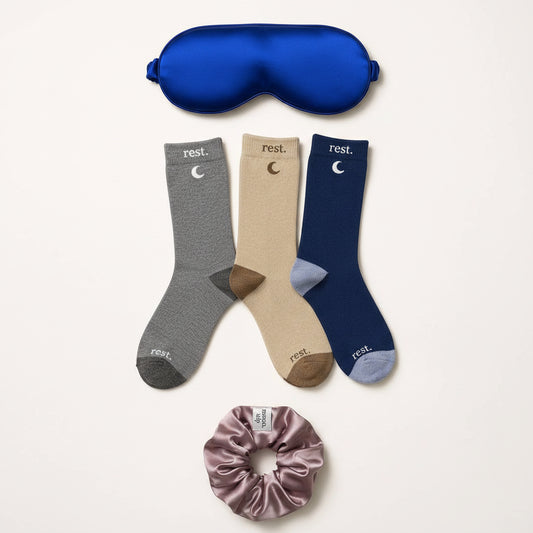 MoonTrip Sleep Bundle – Eye Mask, Scrunchie & 3-Pack Socks